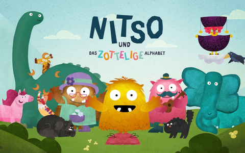 Vorschul-Animationsserie feiert Premiere: Nitso und das zottelige Alphabet / Buchstaben kontextbasiert, interaktiv und bilingual lernen ab 2. September 2024 auf allen KiKA-Plattformen - Foto: presseportal.de