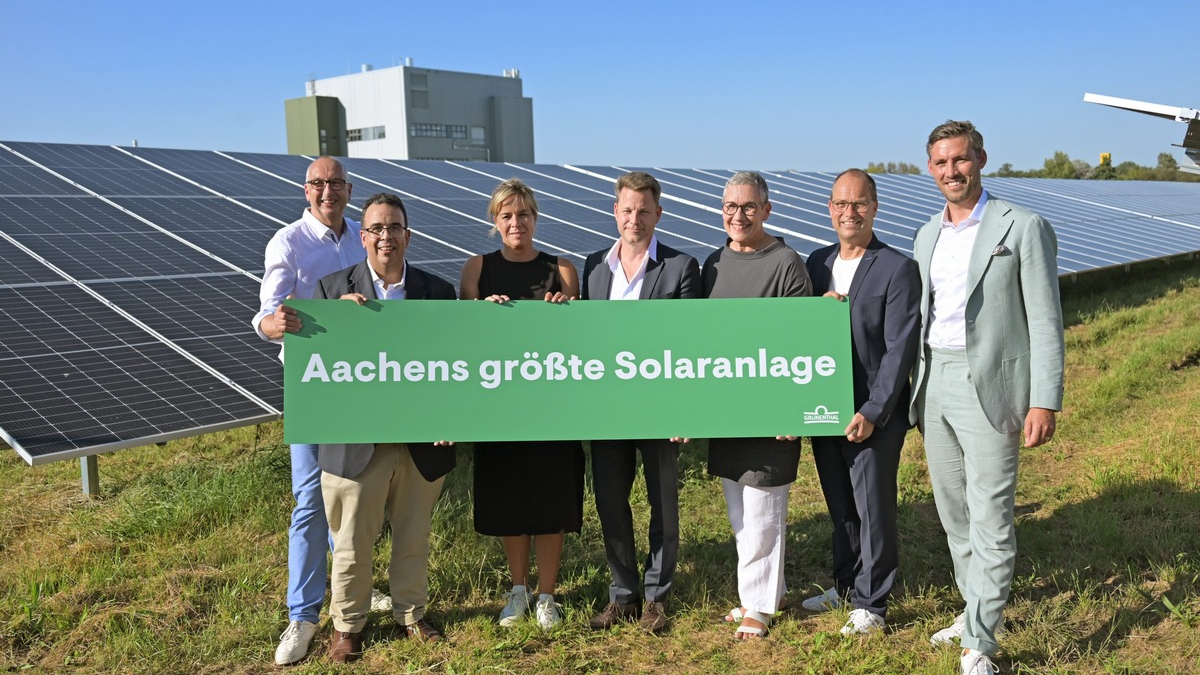 Grünenthal: größte Solarstromanlage in Aachen geht ans Netz - Foto: presseportal.de
