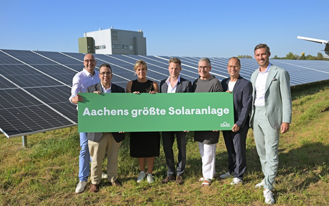Grünenthal: größte Solarstromanlage in Aachen geht ans Netz - Foto: presseportal.de