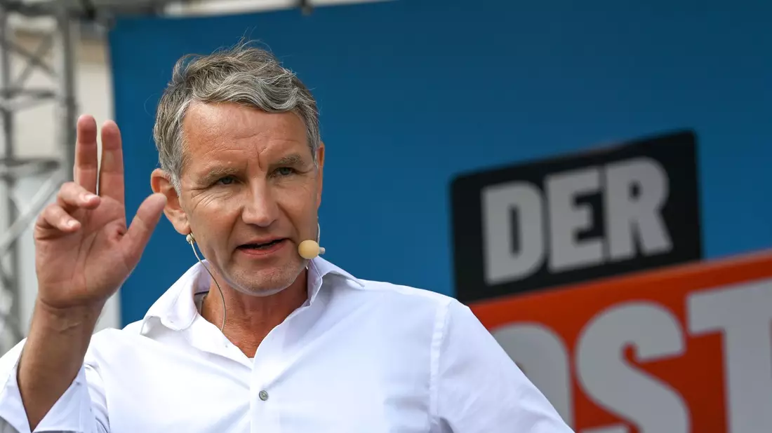 AfD-Spitzenkandidat Björn Höcke tritt bei der Landtagswahl als Direktkandidat in Ostthüringen an. - Bild: Heiko Rebsch/dpa