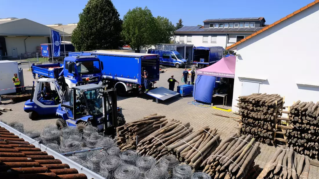 THW LVBEBBST: Einsatz gegen die Ausbreitung der Afrikanischen Schweinepest - Bild: presseportal.de