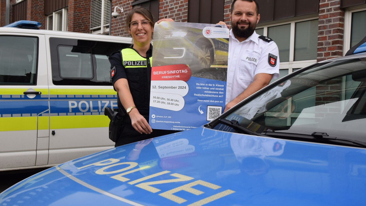 POL-CLP: +++ Die Polizeidienststellen in Friesoythe und Cloppenburg laden zu Berufsinformationstagen am 12. September und 22. November +++ Anmeldung erforderlich +++ - Foto: presseportal.de