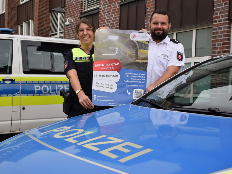 POL-CLP: +++ Die Polizeidienststellen in Friesoythe und Cloppenburg laden zu Berufsinformationstagen am 12. September und 22. November +++ Anmeldung erforderlich +++ - Foto: presseportal.de
