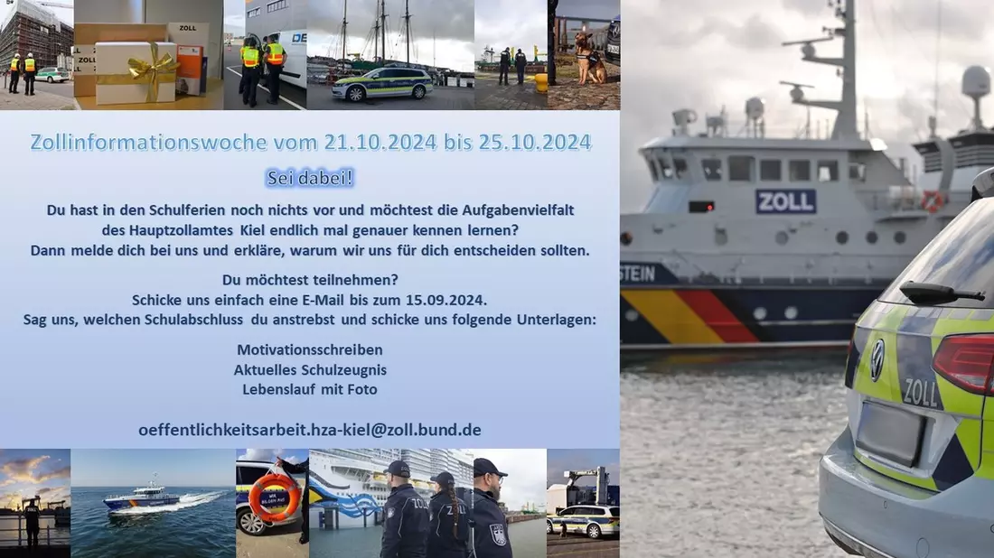 HZA-KI: Zollinformationswoche beim Hauptzollamt Kiel - Bild: presseportal.de