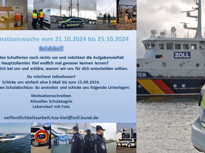 HZA-KI: Zollinformationswoche beim Hauptzollamt Kiel - Foto: presseportal.de