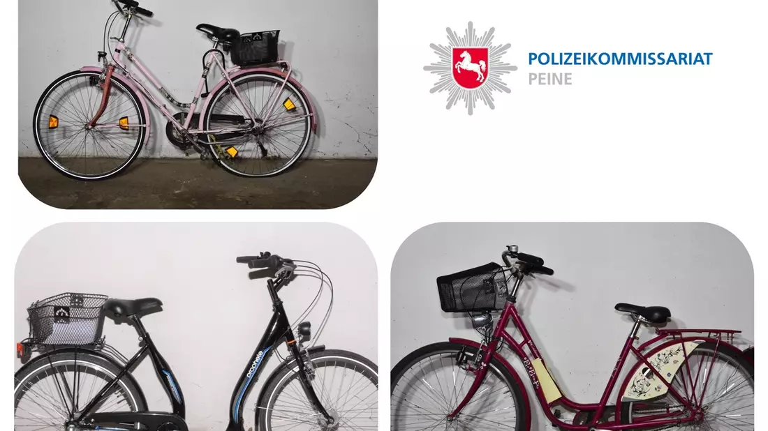 POL-SZ: Pressemitteilung der Polizei Peine vom 30.08.2024: Fahrräder sichergestellt - Polizei Peine sucht Eigentümer - Bild: presseportal.de