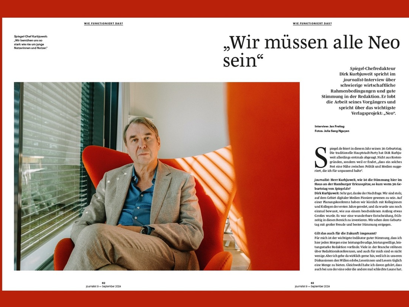 Chefredakteur Dirk Kurbjuweit kündigt im journalist-Interview ein Verjüngungsprogramm für den Spiegel an: Wir bemühen uns so stark wie nie um junge Nutzerinnen und Nutzer - Foto: presseportal.de