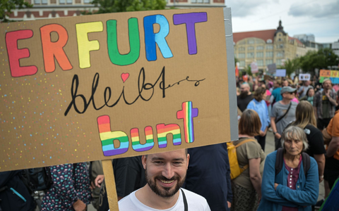 In Erfurt fanden erneut Proteste gegen Rechtsextrmisums statt. (Archivbild) - Foto: Hannes P. Albert/dpa