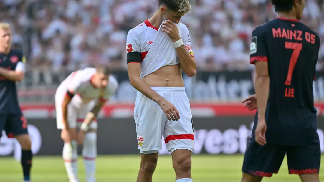 Frühe Führung: Enzo Millot traf bereits in der 8. Minute für den VfB. - Bild: Jan-Philipp Strobel/dpa