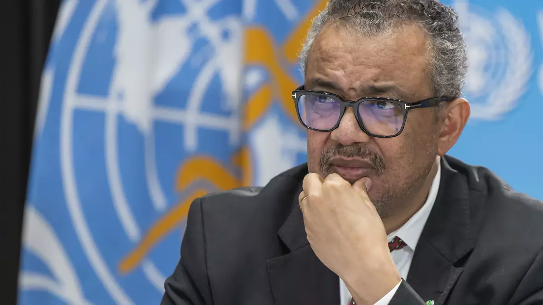 WHO-Chef Tedros sorgt sich um die Lage im Norden Gazas. (Archivbild) - Bild: Martial Trezzini/KEYSTONE/dpa