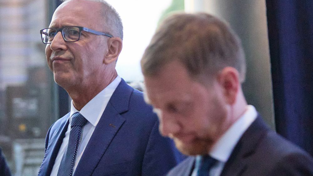 Jörg Urban und Michael Kretschmer am 01.09.2024 - Foto: über dts Nachrichtenagentur