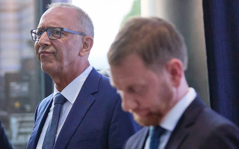 Jörg Urban und Michael Kretschmer am 01.09.2024 - Foto: über dts Nachrichtenagentur