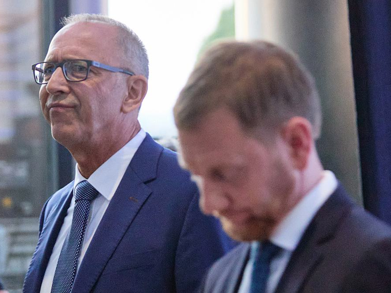 Jörg Urban und Michael Kretschmer am 01.09.2024 - Foto: über dts Nachrichtenagentur