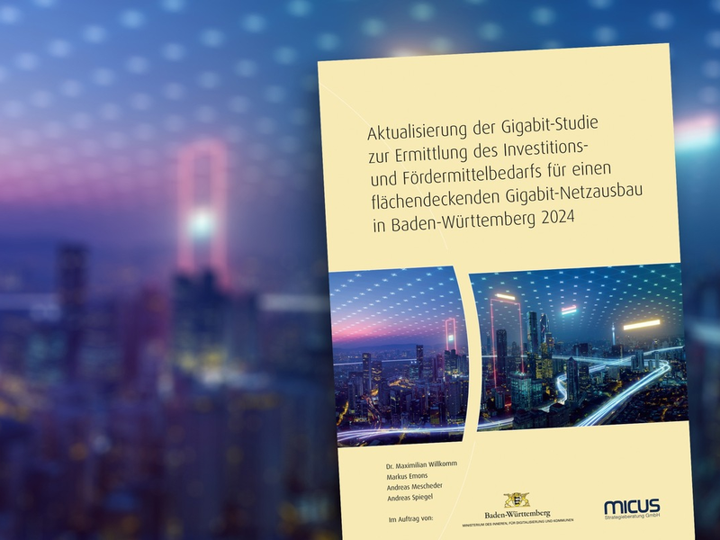 Studie zum Gigabitausbau in Baden-Württemberg 2024: Trotz Fortschritten im Ausbau Fördermittelbedarf von bis zu 3,9 Mrd. EUR für den Vollausbau - Foto: presseportal.de