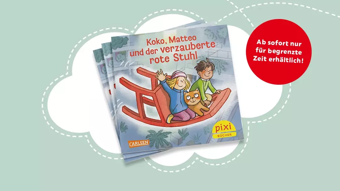 XXXLutz veröffentlicht sein eigenes Pixi-Kinderbuch: Auf Abenteuerreise im Möbelhaus mit dem Roten Stuhl - Bild: presseportal.de