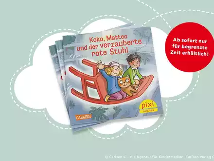 XXXLutz veröffentlicht sein eigenes Pixi-Kinderbuch: Auf Abenteuerreise im Möbelhaus mit dem Roten Stuhl - Foto: presseportal.de