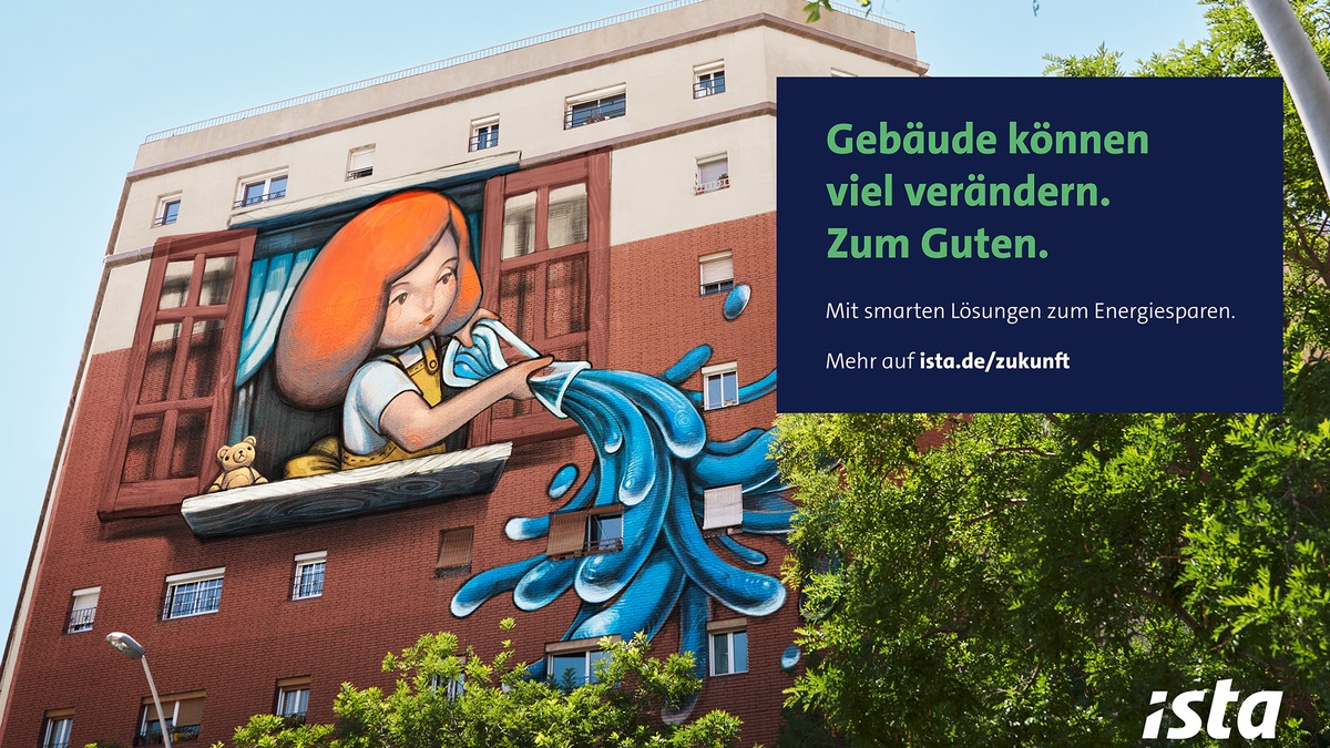 Markenkampagne mit Murals: ista gibt Häusern eine Zukunft - Foto: presseportal.de