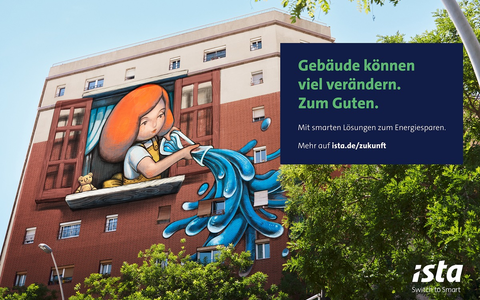 Markenkampagne mit Murals: ista gibt Häusern eine Zukunft - Foto: presseportal.de