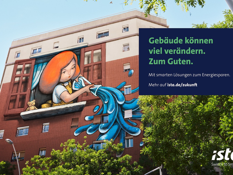 Markenkampagne mit Murals: ista gibt Häusern eine Zukunft - Foto: presseportal.de