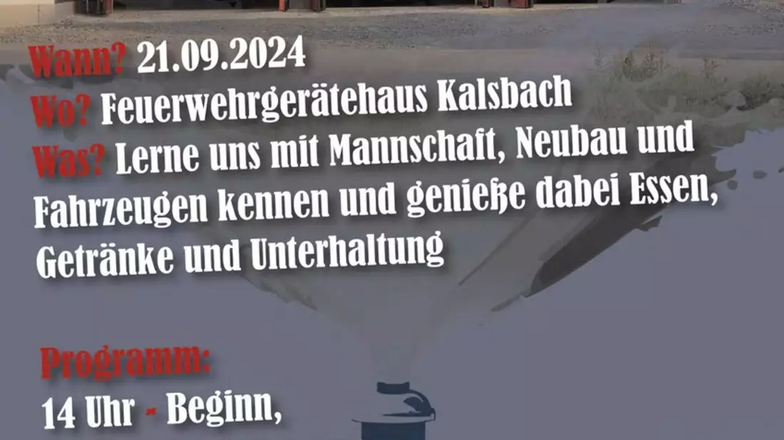 FW Marienheide: Einladung zur Einweihung des Anbaus am Feuerwehrgerätehaus Kalsbach am 21. September 2024 - Bild: presseportal.de