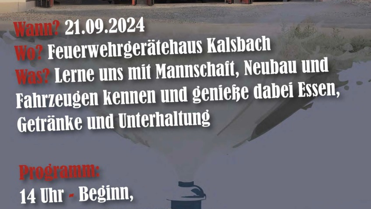 FW Marienheide: Einladung zur Einweihung des Anbaus am Feuerwehrgerätehaus Kalsbach am 21. September 2024 - Foto: presseportal.de