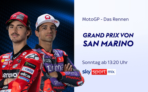 Der MotoGP(TM) Grand Prix von San Marino mit dem Titelduell in der Königsklasse sowie der Entscheidung in der MotoE am Wochenende live bei Sky Sport - Foto: presseportal.de