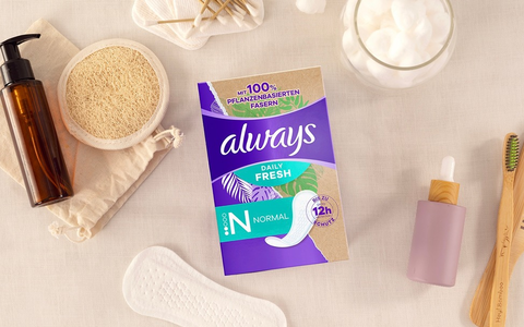 Einfach wohlfühlen: Always präsentiert seine ersten Slipeinlagen mit 100% pflanzenbasierten Fasern* - Foto: presseportal.de