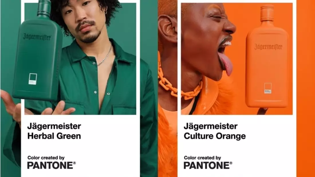 Jägermeister definiert Markenfarben mit Farbsystem- Ikone Pantone® und präsentiert Limited Design-Packs in Herbal Green und Culture Orange - Bild: presseportal.de
