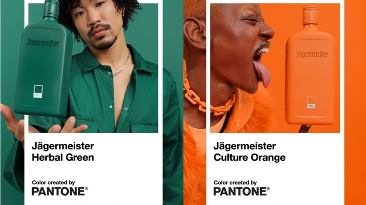 Jägermeister definiert Markenfarben mit Farbsystem- Ikone Pantone® und präsentiert Limited Design-Packs in Herbal Green und Culture Orange - Foto: presseportal.de