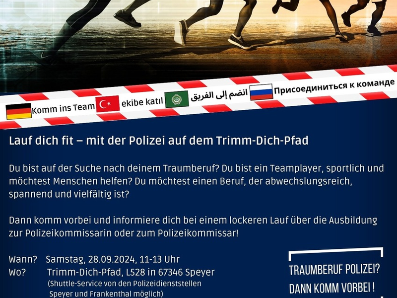 POL-PDLU: Lauf dich fit - mit der Polizei auf dem Trimm-Dich-Pfad - Foto: presseportal.de