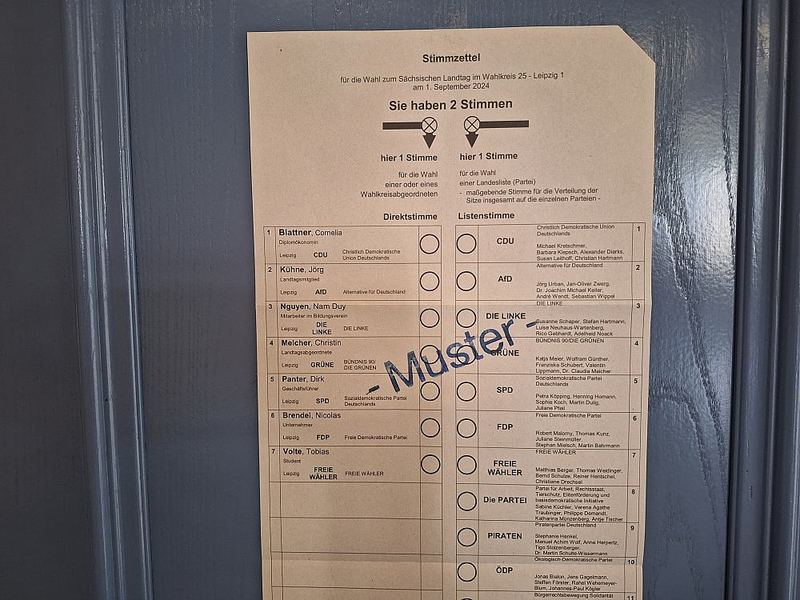 Wahllokal zur Landtagswahl in Sachsen am 01.09.2024 - Foto: über dts Nachrichtenagentur