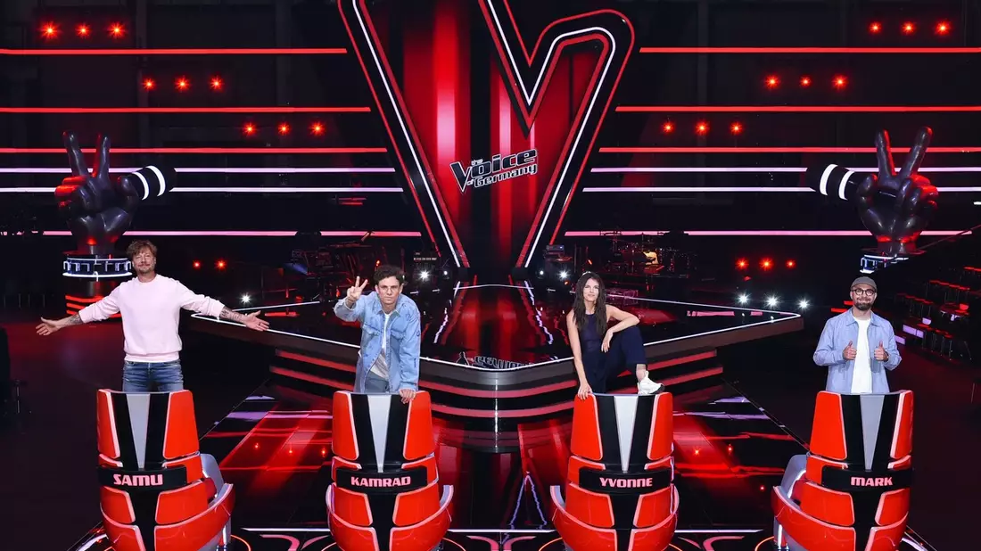 Samu Haber Kamrad Yvonne Catterfeld Mark Forster The Voice of Germany - Bild: Joyn/André Kowalski, presseportal.de