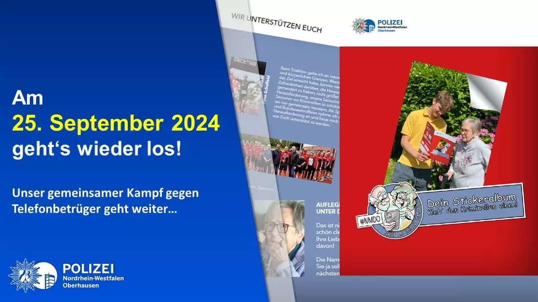 POL-OB: Ausgabe der neuen #NMDO-Stickeralben - Präventionskampagne der Polizei Oberhausen startet in die zweite Phase - Bild: presseportal.de