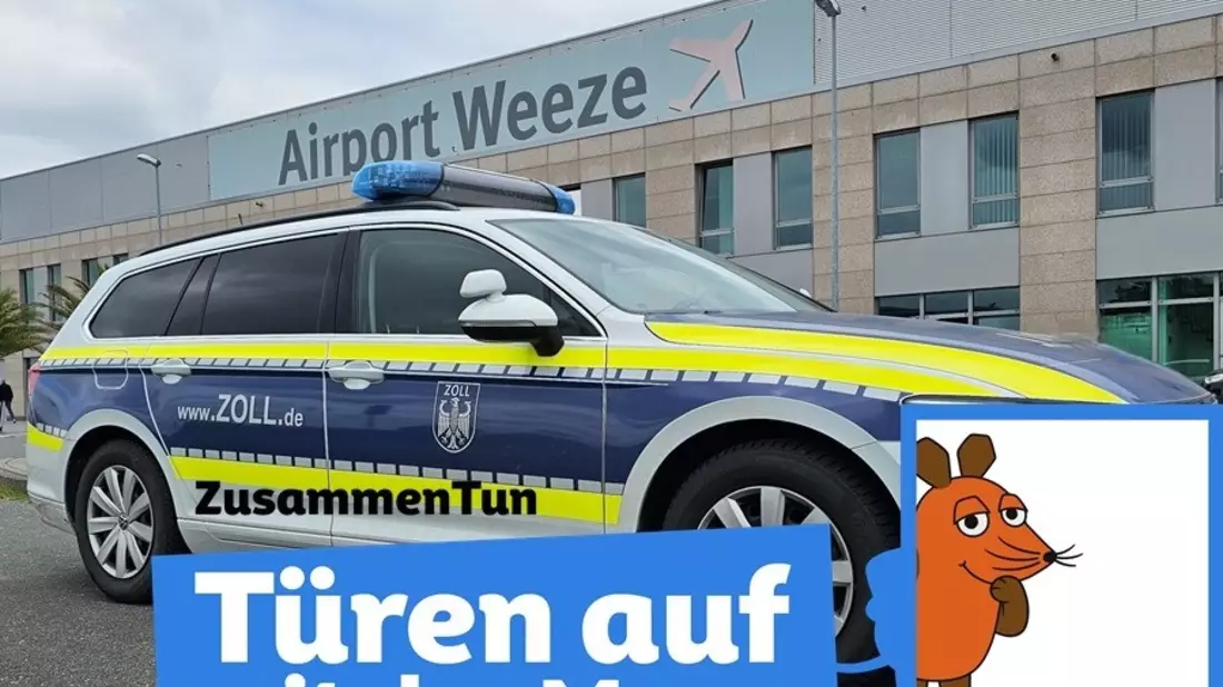 HZA-DU: Wer dabei sein möchte, muss schnell sein! - Der Airport Weeze und das Hauptzollamt Duisburg machen mit bei der Aktion Türen auf mit der Maus am 3. Oktober 2024 - Bild: presseportal.de