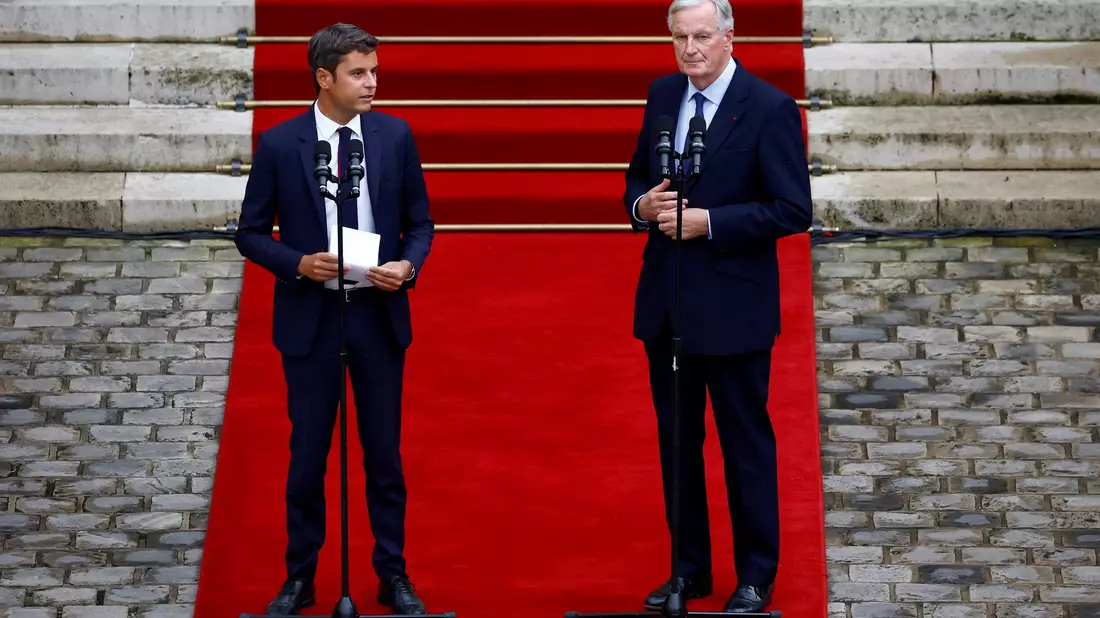 Frankreichs neuer Premier Barnier tritt die Nachfolge von Gabriel Attal an. - Bild: Sarah Meyssonnier/Pool Reuters/AP/dpa