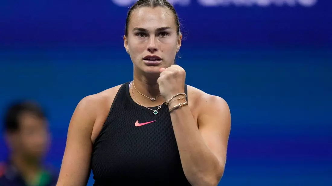Aryna Sabalenka darf jubeln: Wie vor einem Jahr steht sie im US-Open-Finale. - Bild: Seth Wenig/AP