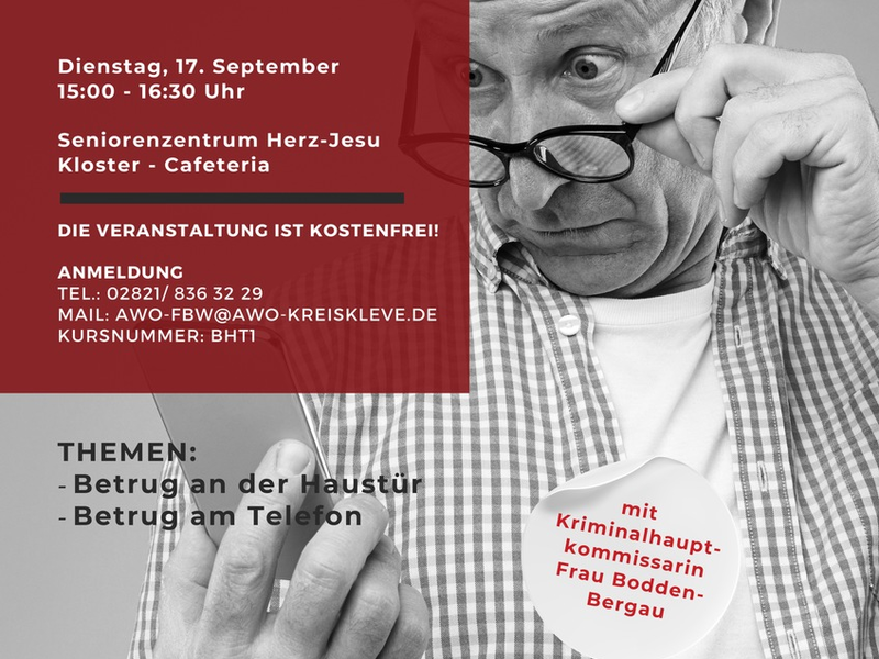 POL-KLE: Kleve - Achtung Betrug: Präventionsveranstaltung zu Betrugsmaschen - Foto: presseportal.de