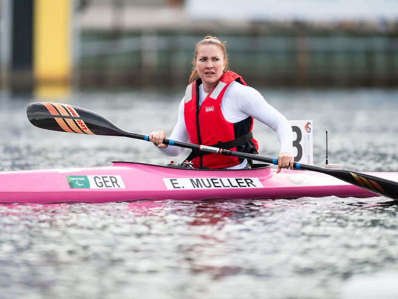 Edina Müller hat bei den Paralympics im Kajak über 200 Meter die Bronzemedaille gewonnen. - Foto: Marius Becker/dpa