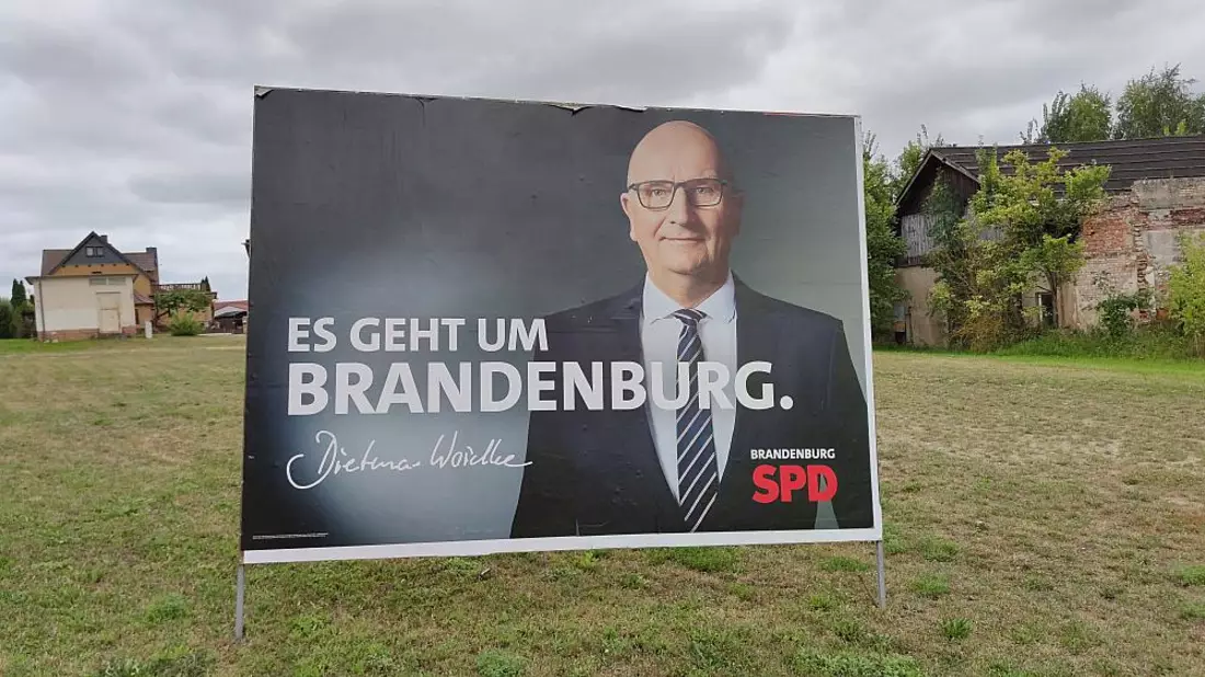 SPD-Wahlplakat mit Dietmar Woidke zur Landtagswahl in Brandenburg (Archiv) - Bild: über dts Nachrichtenagentur