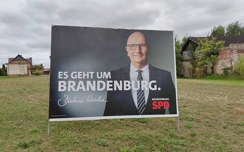 SPD-Wahlplakat mit Dietmar Woidke zur Landtagswahl in Brandenburg (Archiv) - Foto: über dts Nachrichtenagentur