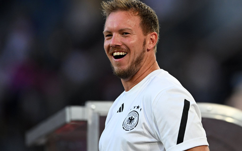 Julian Nagelsmann hat Spaß gegen Ungarn und freut sich auf die Kraftprobe mit Holland. - Foto: Fabian Strauch/dpa