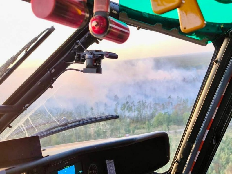 BPOLD 11: Erneut unterstützte Hubschrauber der Bundespolizei in Oranienbaum bei der Waldbrandbekämpfung - Foto: presseportal.de