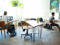 Arbeiten im Coworking-Space: Der Startup-Verband fordert Verbesserungen für die Branche (Archivfoto). - Foto: Jörg Carstensen/dpa