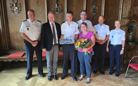 PP Ravensburg: Leiter des Polizeireviers Überlingen verabschiedet - Foto: presseportal.de