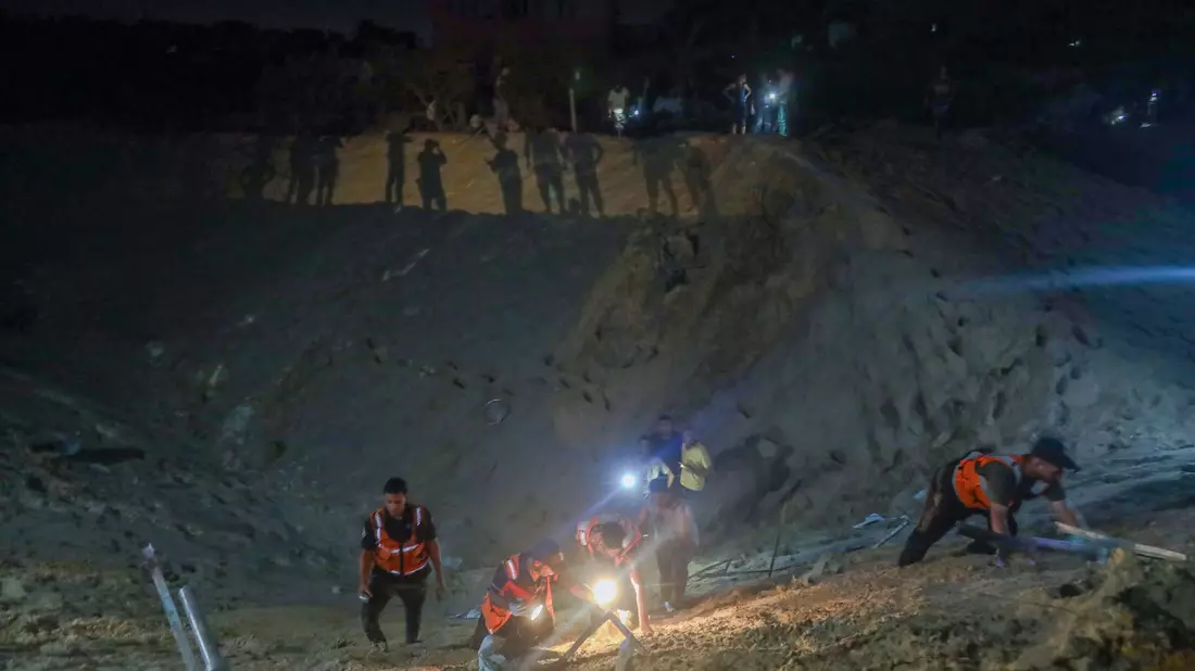 Ort des israelischen Luftangriffs - Bild: Saher Alghorra/ZUMA Press Wire/dpa