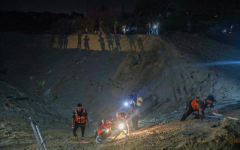 Ort des israelischen Luftangriffs - Foto: Saher Alghorra/ZUMA Press Wire/dpa