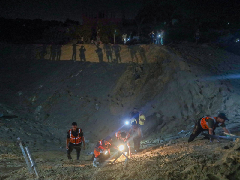 Ort des israelischen Luftangriffs - Foto: Saher Alghorra/ZUMA Press Wire/dpa