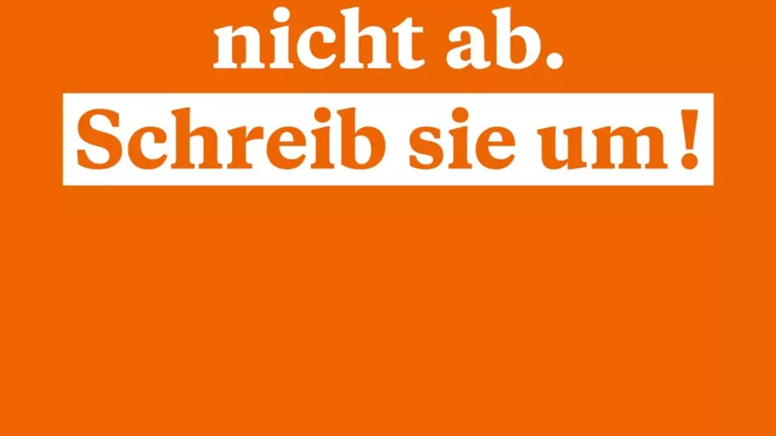 Schreib die Welt nicht ab. Schreib sie um! / Neue Plakatkampagne von Brot für die Welt wirbt für mehr Mut und Engagement - Bild: presseportal.de