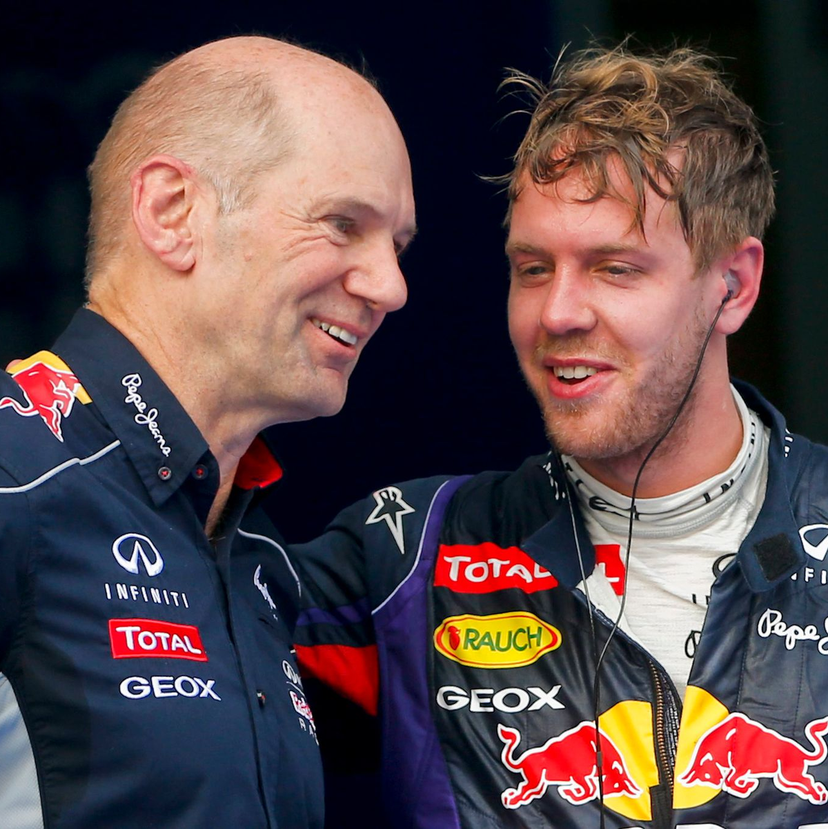 Auch Sebastian Vettel wusste, wem er viel zu verdanken hatte. - Foto: picture alliance / dpa