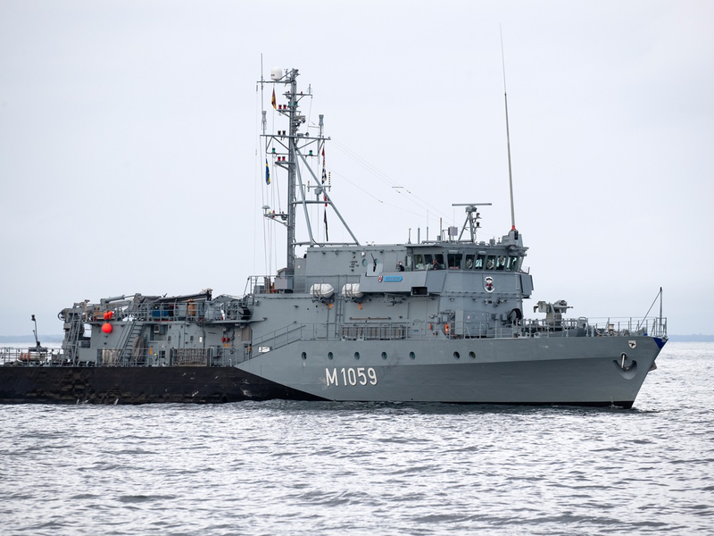 Minenjagdboot Weilheim läuft zum NATO-Verband aus - Foto: presseportal.de